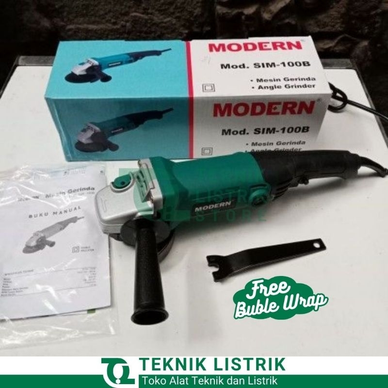 MODERN Mesin Gerinda Tangan Modern SIM-100B Angle Grinder ORI Kuat & Awet