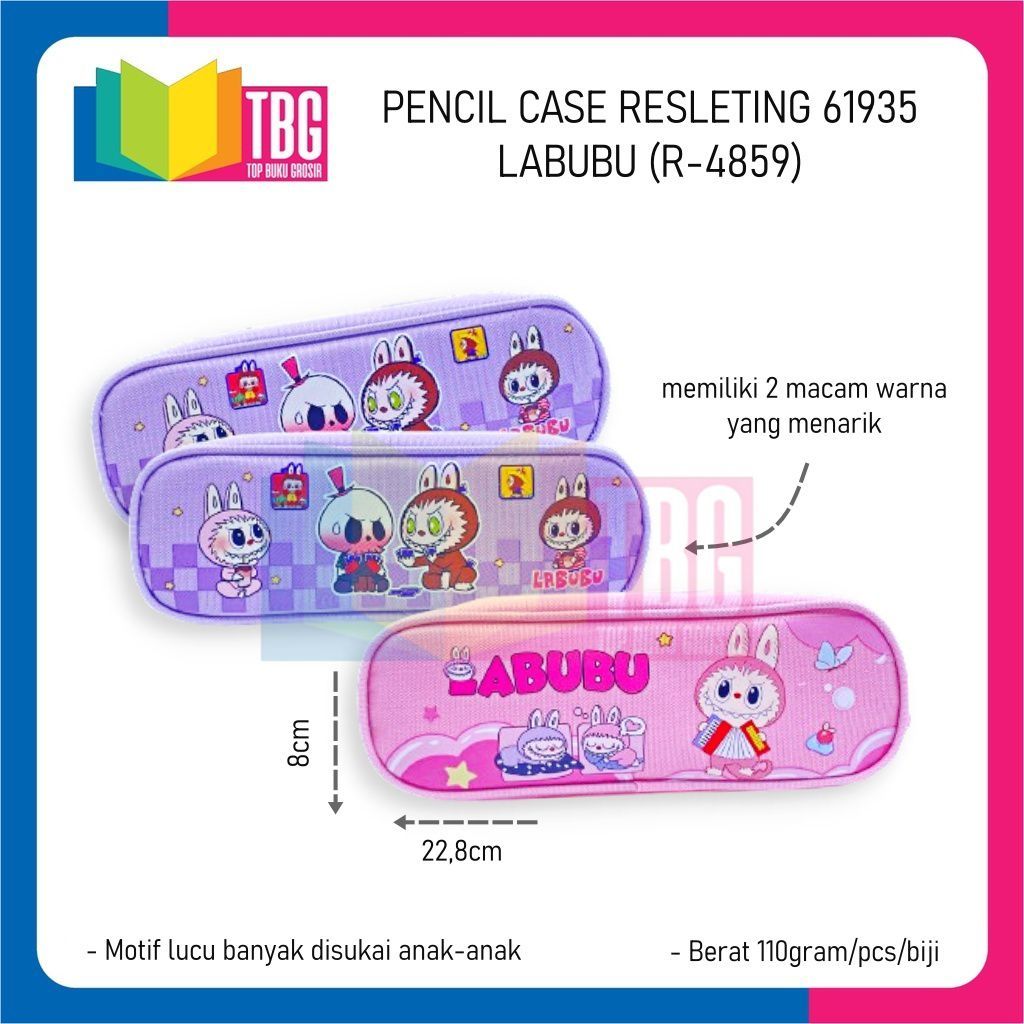 

1 PCS PENCIL CASE RESLETING 61935 LABUBU TEMPAT PENSIL RESLTEING / KOTAK PENSIL LABUBU / TEPAK (R-4859)