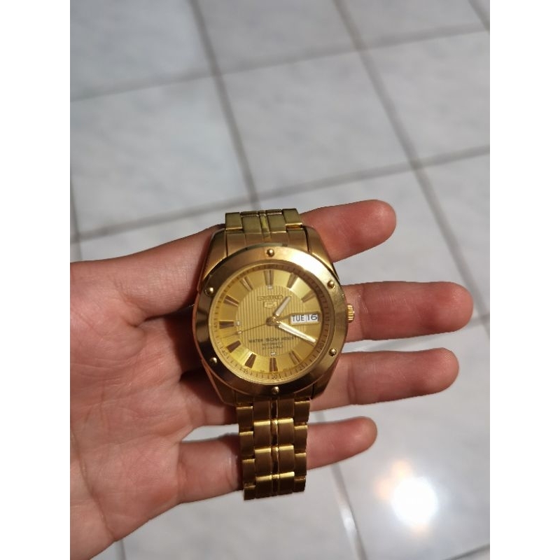 Jam Tangan Seiko 5 SNZF38 Day Date 23 Jewels 50M Stainless Steel