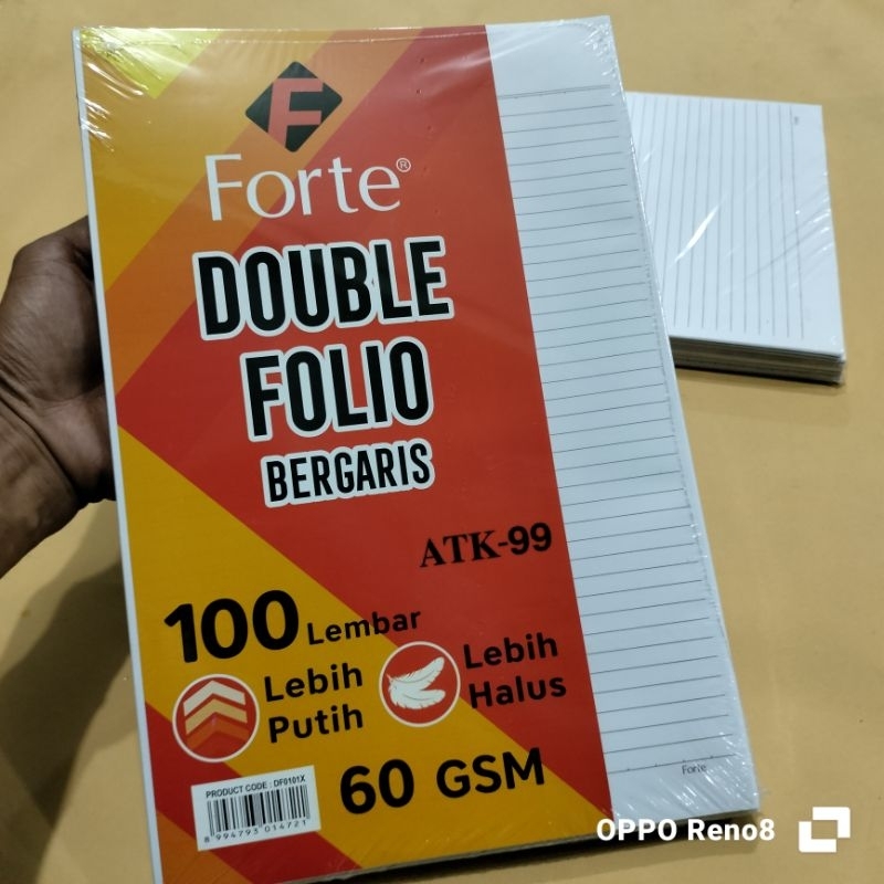 

Kertas Double Folio Bergaris FORTE (Isi 50 Lembar) Dobel Folio Bergaris