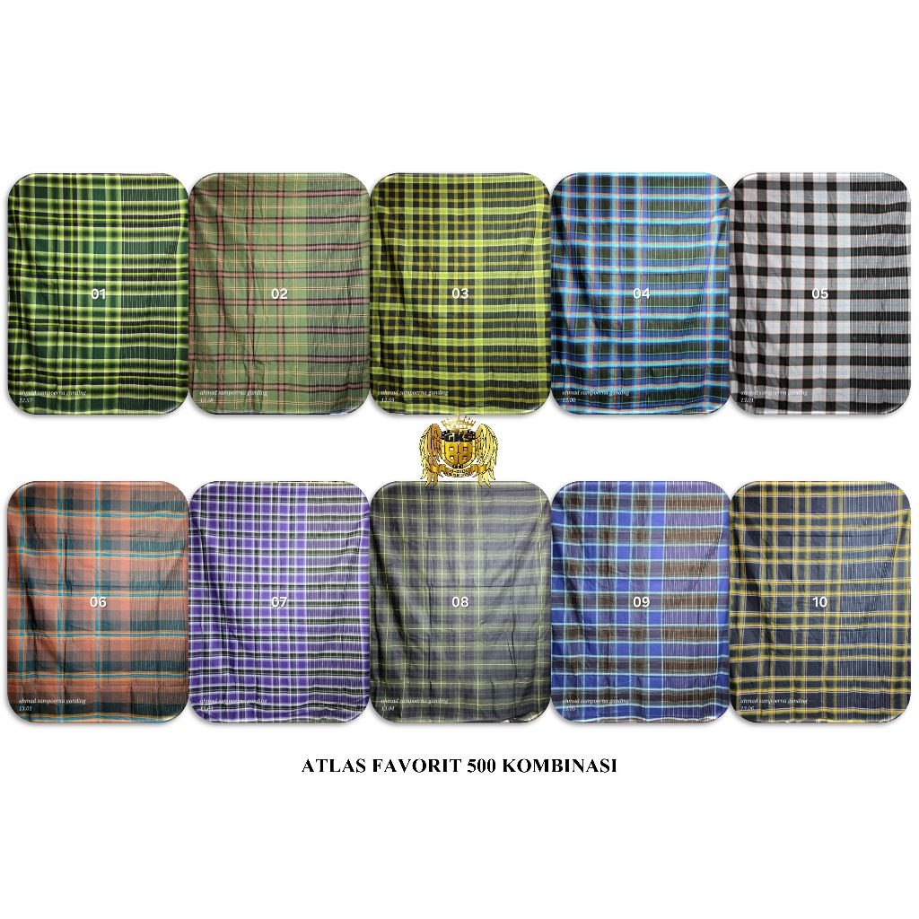 Sarung atlas favorit 500 kombinasi