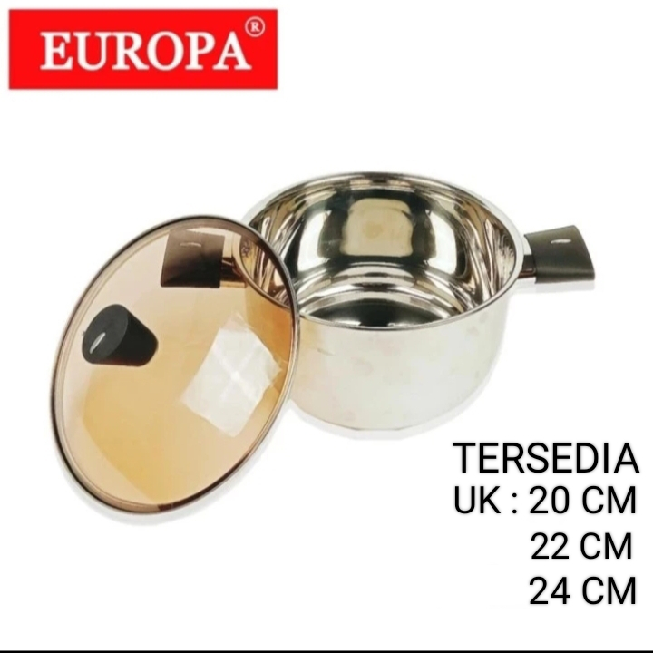 PANCI EUROPA SOUP POT | PANCI STAINLESS TUTUP KACA