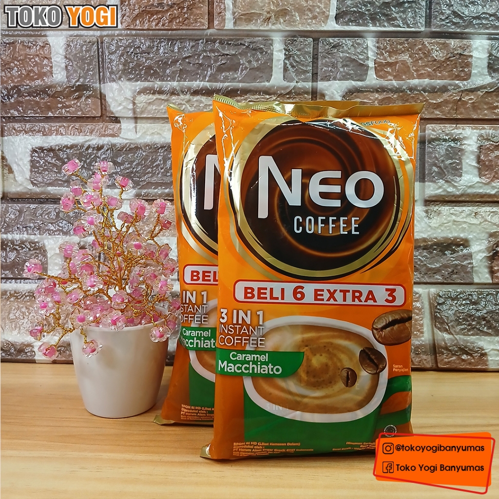 

NEO COFFEE CARAMEL MACHIATO PACK ISI 6+3 pcs 20g