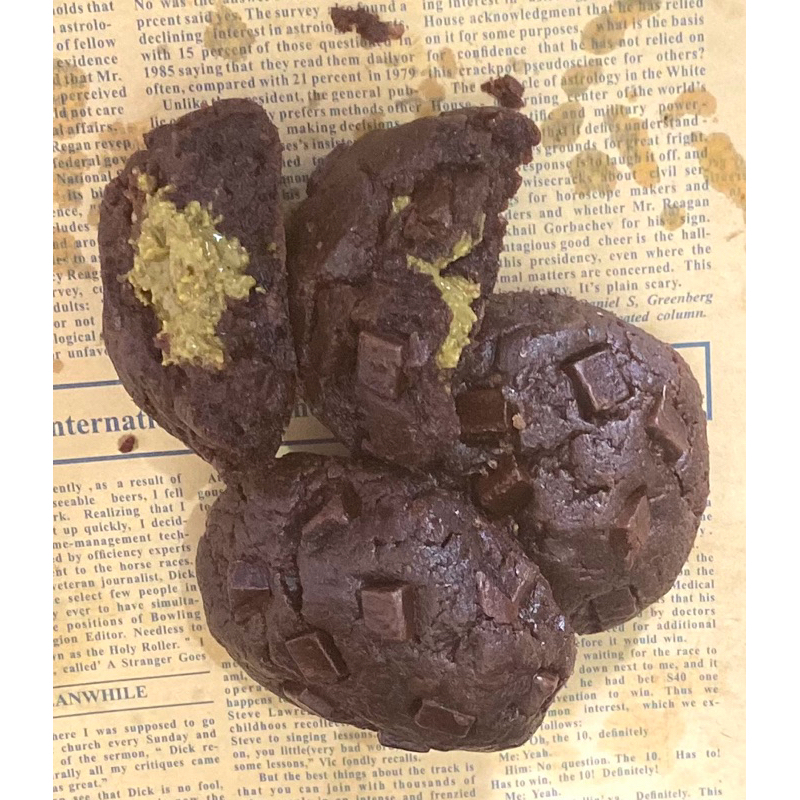 

soft cookies coklat dubai viral/isian kunafa pistahio asli