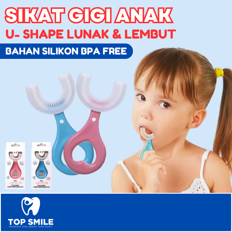 Sikat Gigi Anak Bentuk U Bulu Halus Lembut Bahan Silikon Training Tooth Brush Toothbrush Soft Baby S