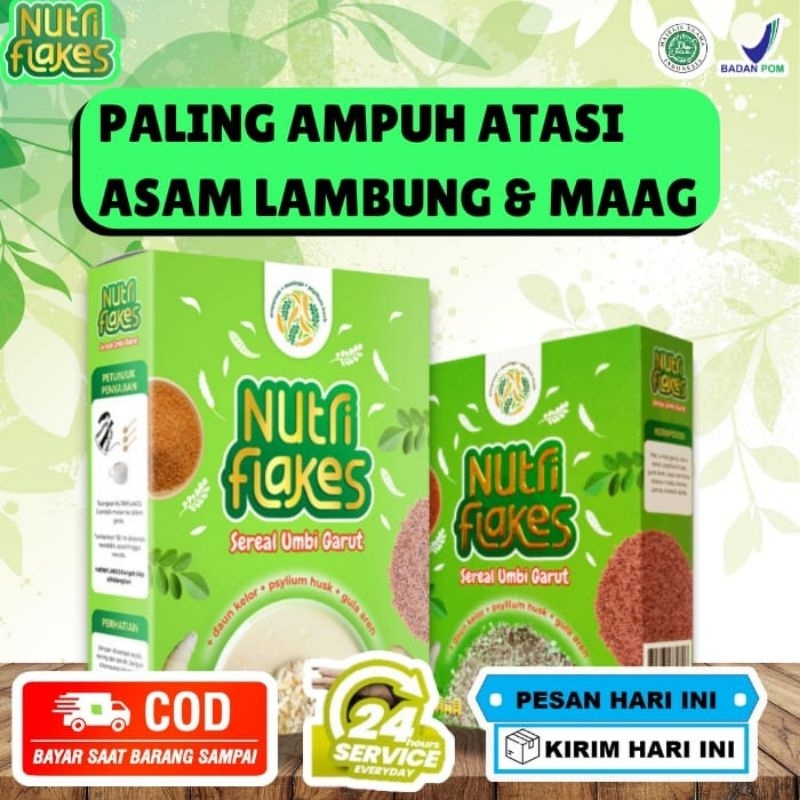 

Nutriflakes 2 Box Umbi Garut Asam Lambung | Maag Dan Gerd