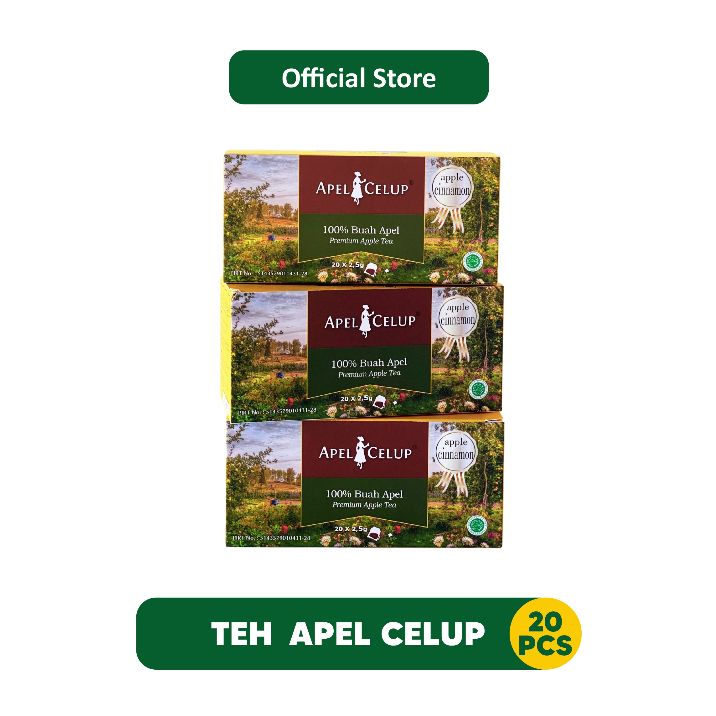

Teh Apel Celup Original, Cinnamon, Peppermint, Lemon 20 x 2,5gr - Oleh Oleh Khas Batu Malang