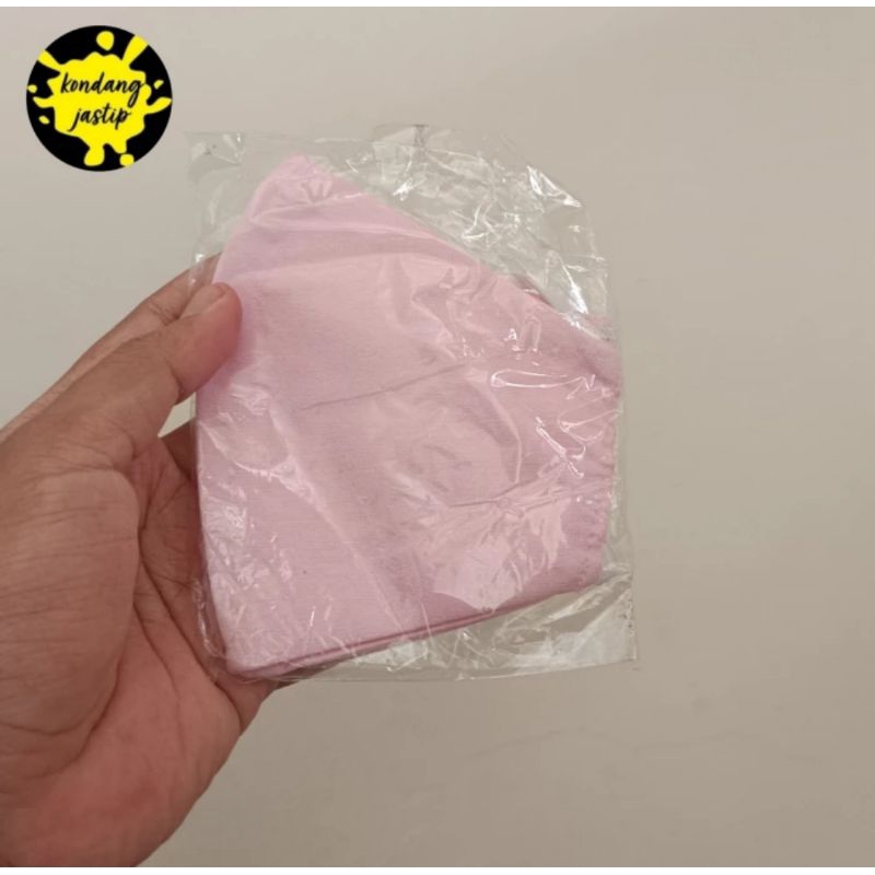masker kain polos warna pink