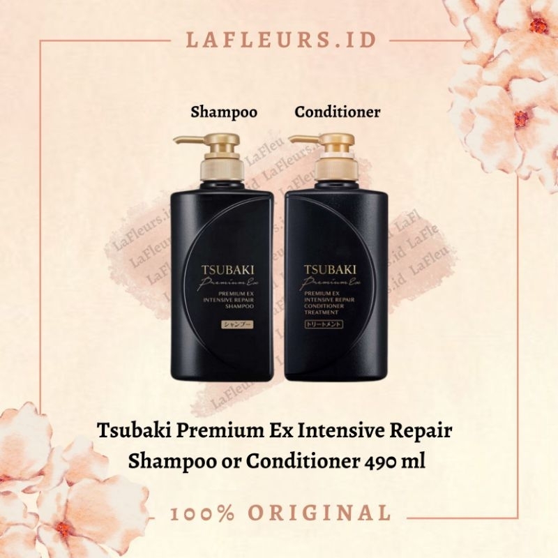 Tsubaki Premium Ex Intensive Repair Shampoo or Conditioner 490ml / Sampo Kondisioner Tsubaki Premium