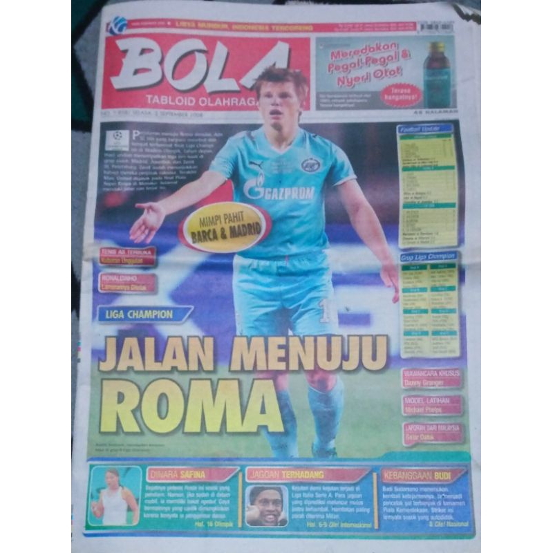 Tabloid Bola selasa 2 september 2008