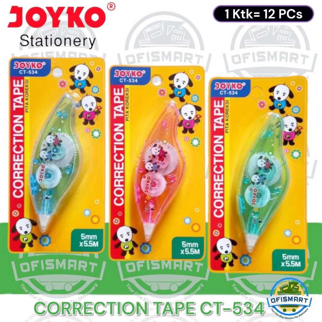 

Joyko Correction Tape Pita Koreksi CT-534 | @1Ktk=12 PCs