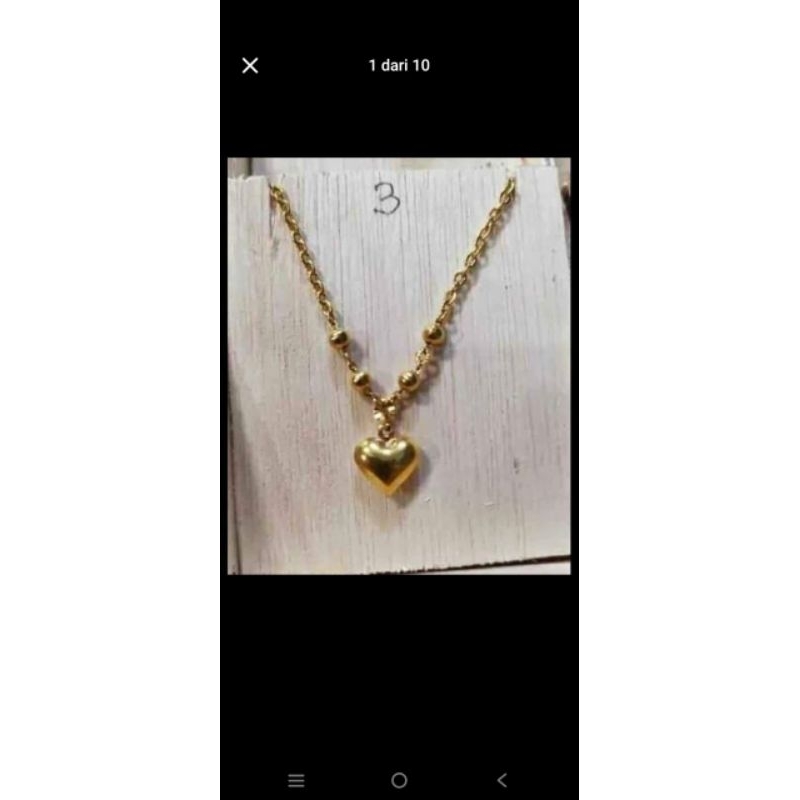 perhiasan 23k cover emas asli 23k+18k+anti korosi