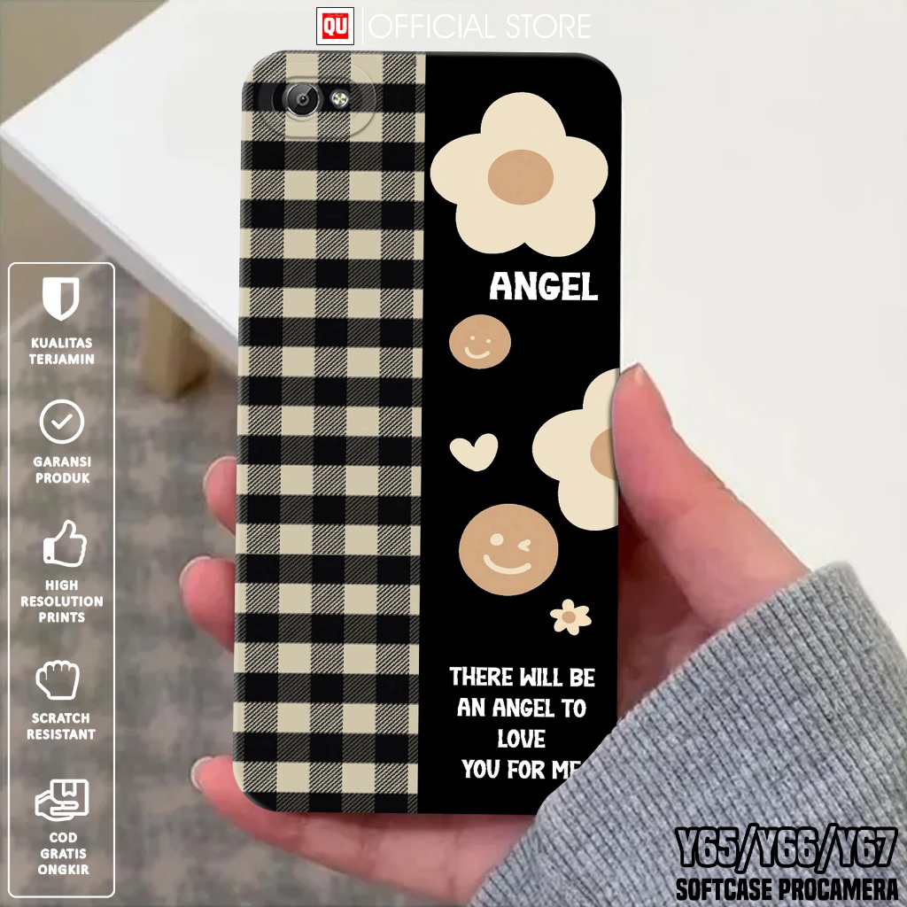 Softcase Hp VIVO Y65 / Y66 / Y67 - Case VIVO Y67 / Y66 / Y65 Motif BUNGA - Casing Hp VIVO Y66 - Sili