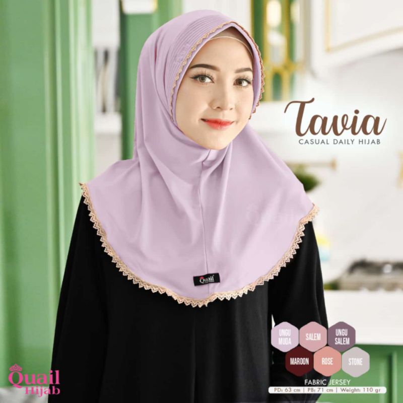 Jilbab Instan renda Quail model Tavia
