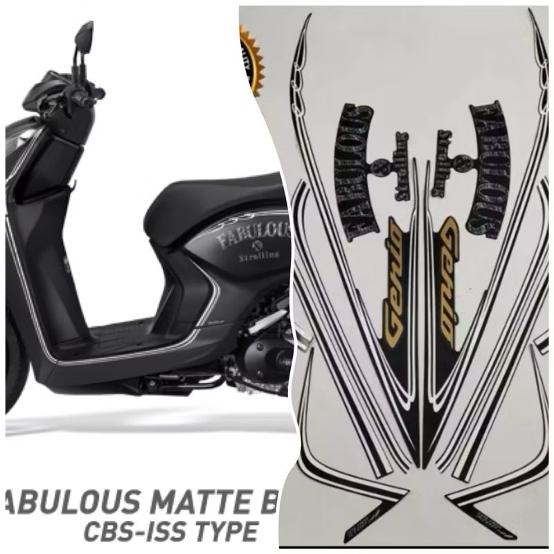 Stiker Striping Lis Motor Honda Genio Fabulous 2020