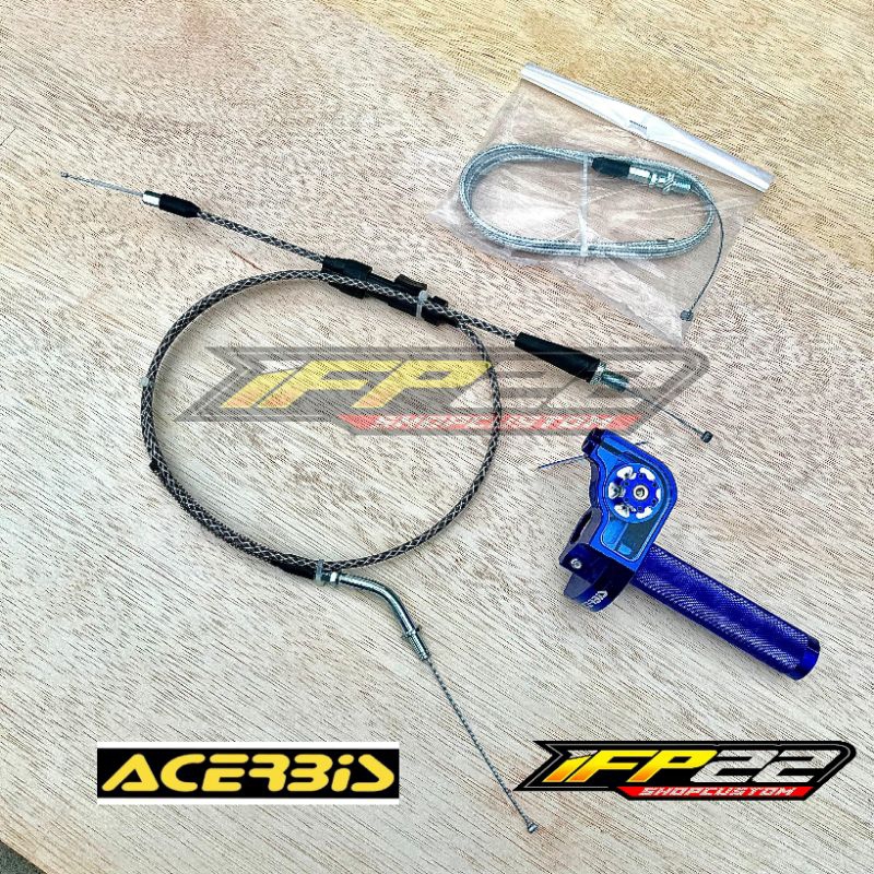 Gas spontan roller acerbis v2 RX KING | kabe seratl karbon cabang pnp Rx king