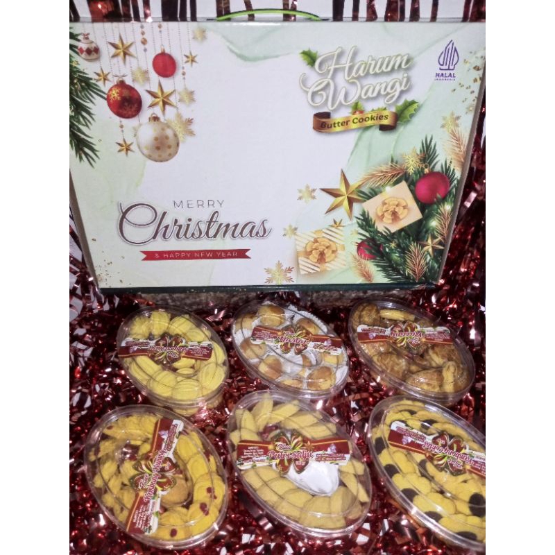 

Paket Kue Natal dan Tahun Baru Hampers Natal Parcel Natal Harum Wangi isi 6 Kue