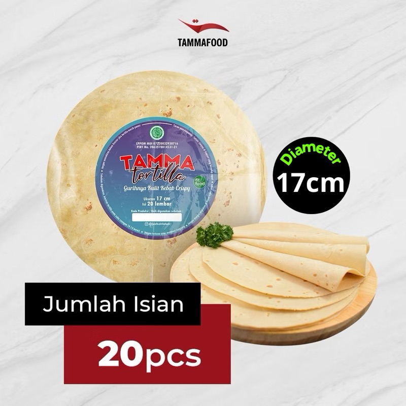 

TORTILA 17cm isi 20 lembar kulit kebab premium harga murah kuwalitas mewah TAMMA TORTILA