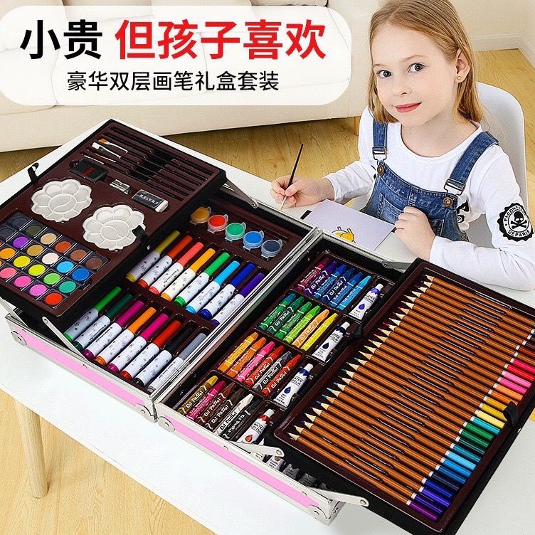

Best Style Set Alat Gambar Anak Tulis Lukis Koper Box Jingjing Import Alat Lukis Set Anak PREMIUM REDY
