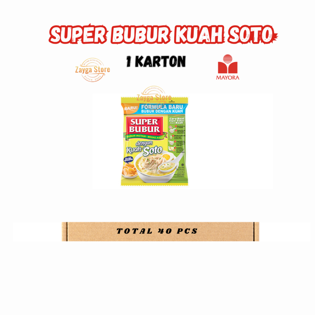 

SUPER BUBUR KUAH SOTO 1 DUS/ 1 KARTON
