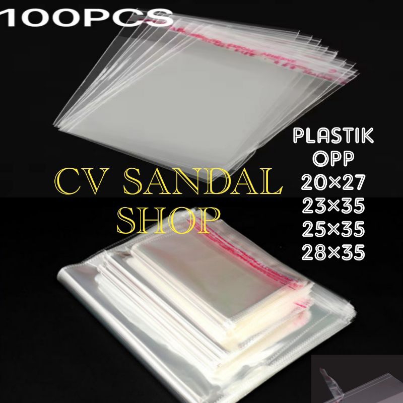 Plastik Opp Lem Baju Sandal Isi:100pcs Plastik baju & Sandal UKURAN:25×35 opp kemasan packing baju b