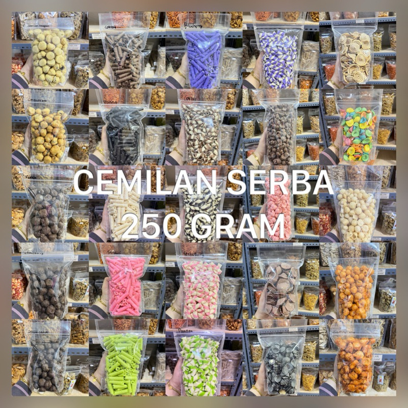 

[250 Gram] Aneka Cemilan Manis Asin Pedas Part 1