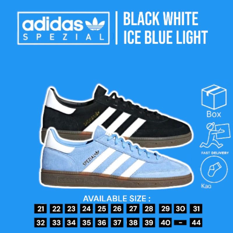 Gratis Kaos Kaki(COD) Adidas Handball Spezial Black White Dan Adidas Spezial Ice Blue Light Sepatu A