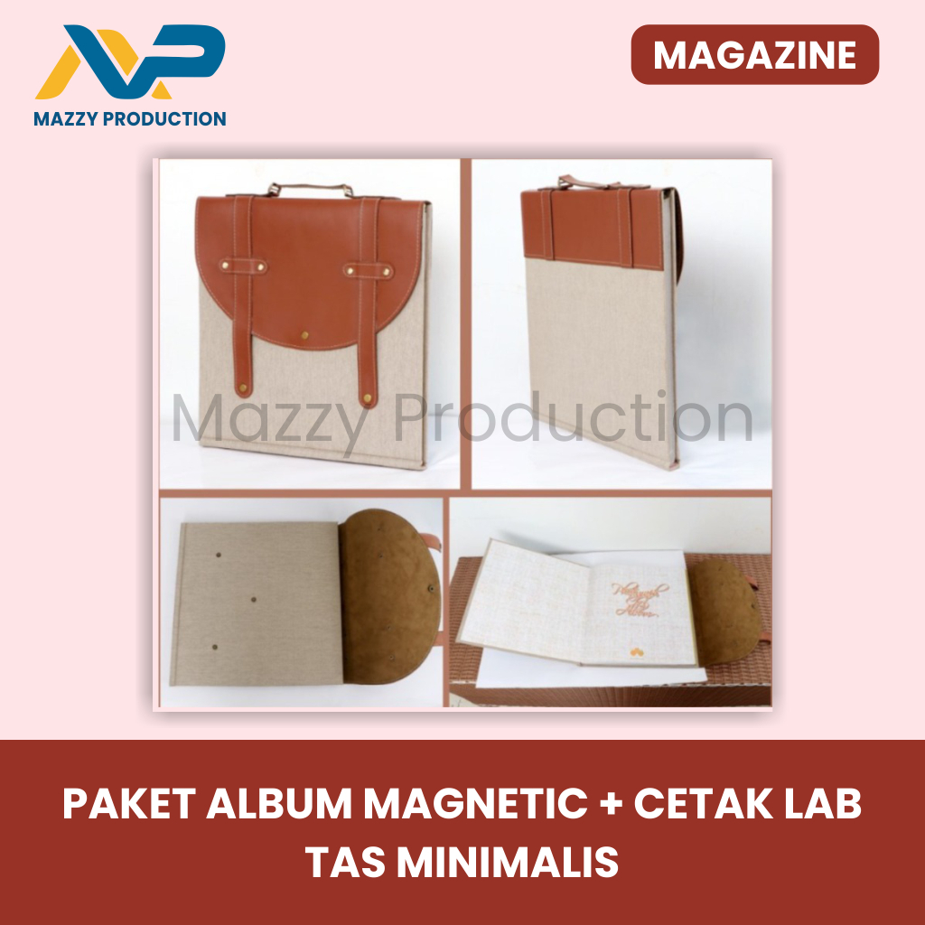 Paket Cetak + Album Magnetic Custom Tas Minimalis Murah