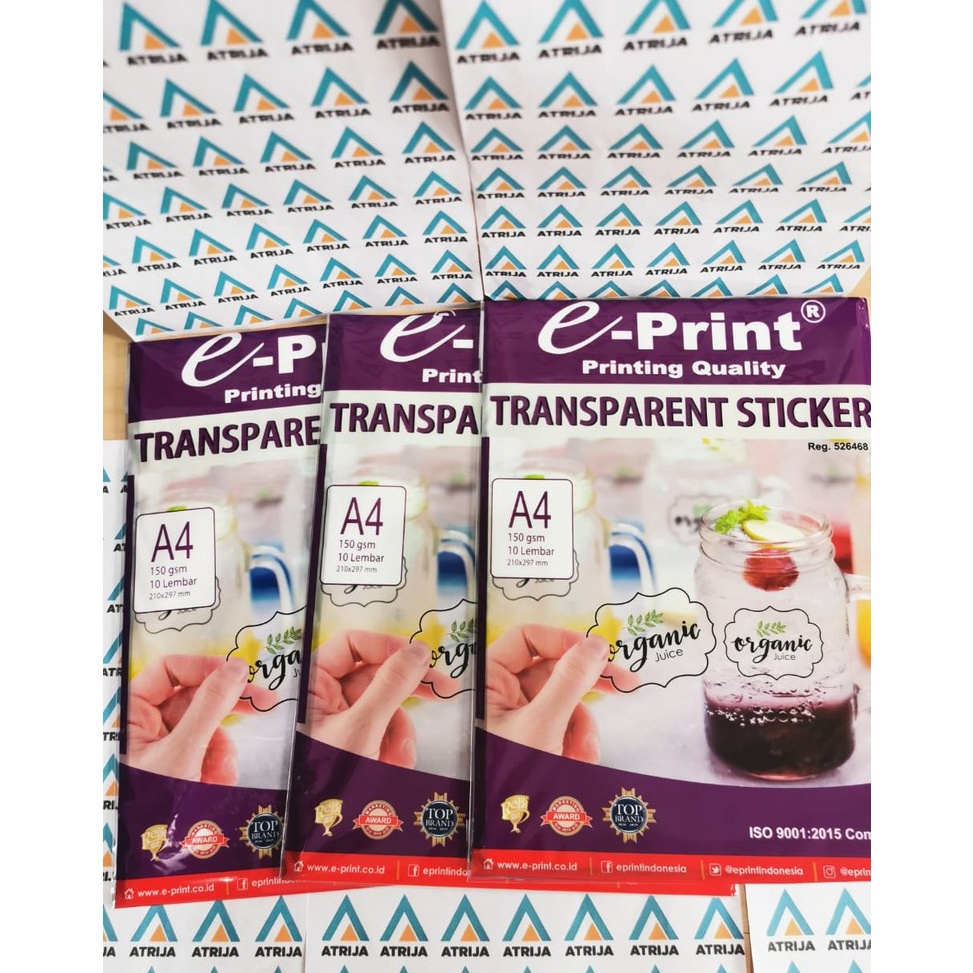 

KODE D95Z Kertas Sticker A4 Transparent Sticker Paper EPrint