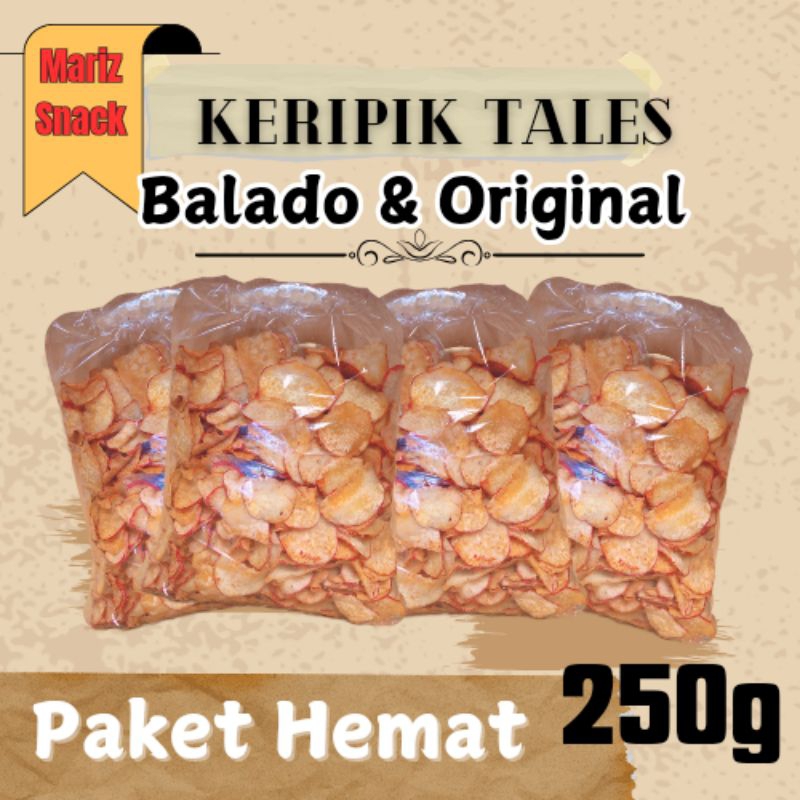 

KERIPIK TALES balado dan original camilan terbaru makanan ringan enak dan renyah / keripik tales (BERAT : 250GRAM) Khas Wonosobo