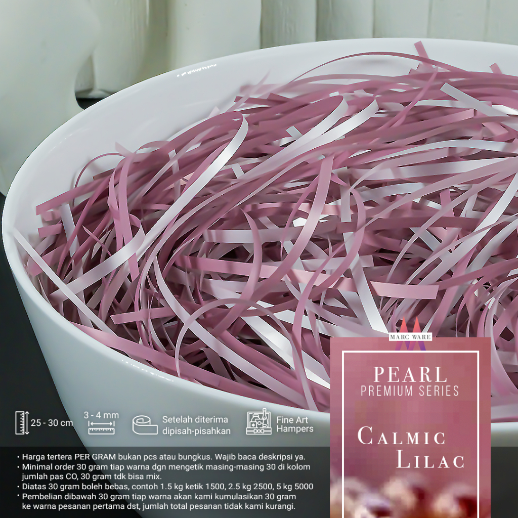

KERTAS CACAH KERTAS SERUT PREMIUM CALMIC LILAC PER GRAM