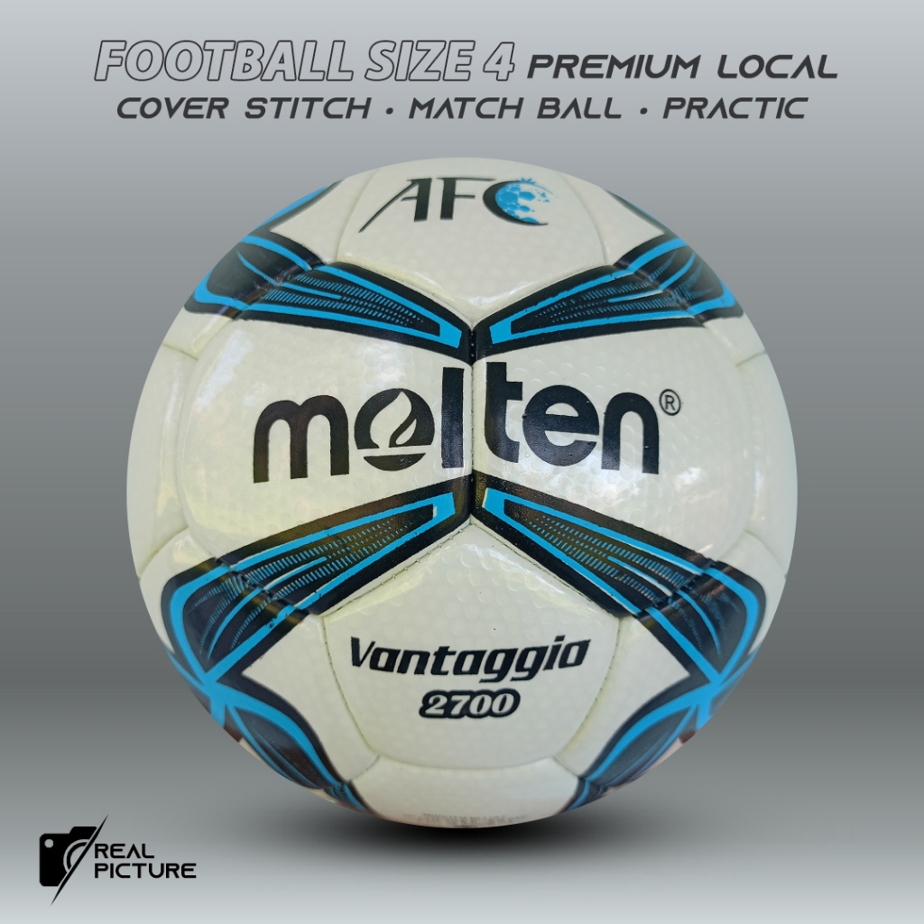 Bola Sepak Bola Size 4 Anak Molten Putih Bola Sepak SD Asli Lokal Premium