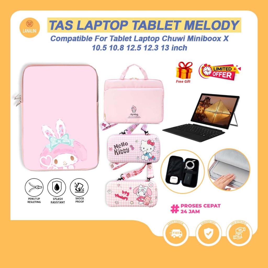 Chuwi MiniBook X 10.8 inch 2024 2022 Sarung Tas Sleeve Pouch Bag Case Cover Pouch Handbag Laptop Ful