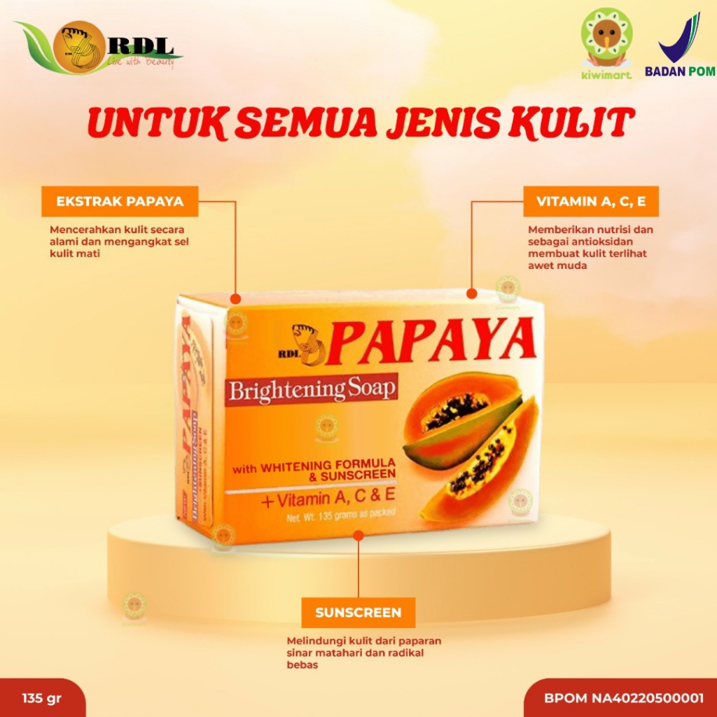 BRIGHTENING SOAP PAPAYA BRIGHTENING SOAP+SUNSCREEN