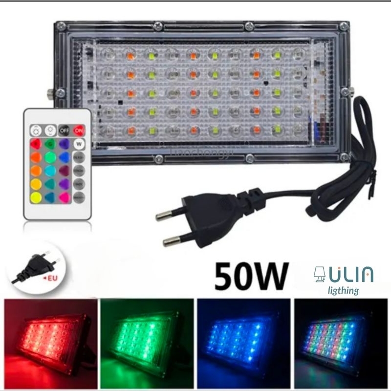 Premium Lampu LED SOROT 50W 50watt FLOODLIGHT Tembak Taman 50 w watt Outdoor tipis terang Putih