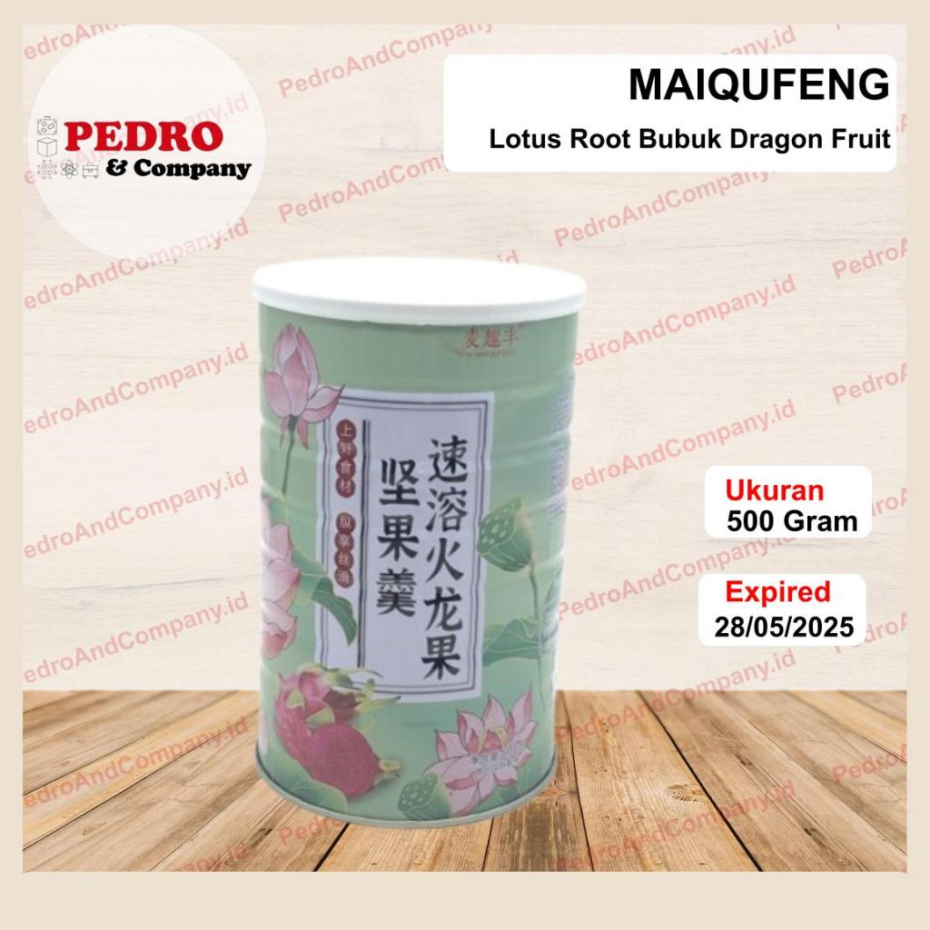 

MaiQuFeng Lotus Root bubuk akar teratai DRAGON FRUIT 500 gram minuman sehat serbuk Oufen buah naga