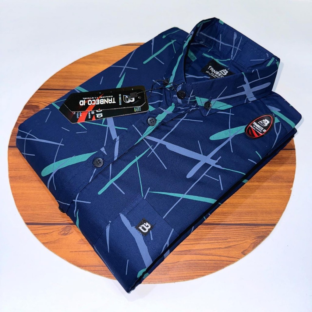 Kemeja Pantai Pria Surfing Lengan Pendek Cowok Hem Premium Distro Print Motif Koran Baju Pantai