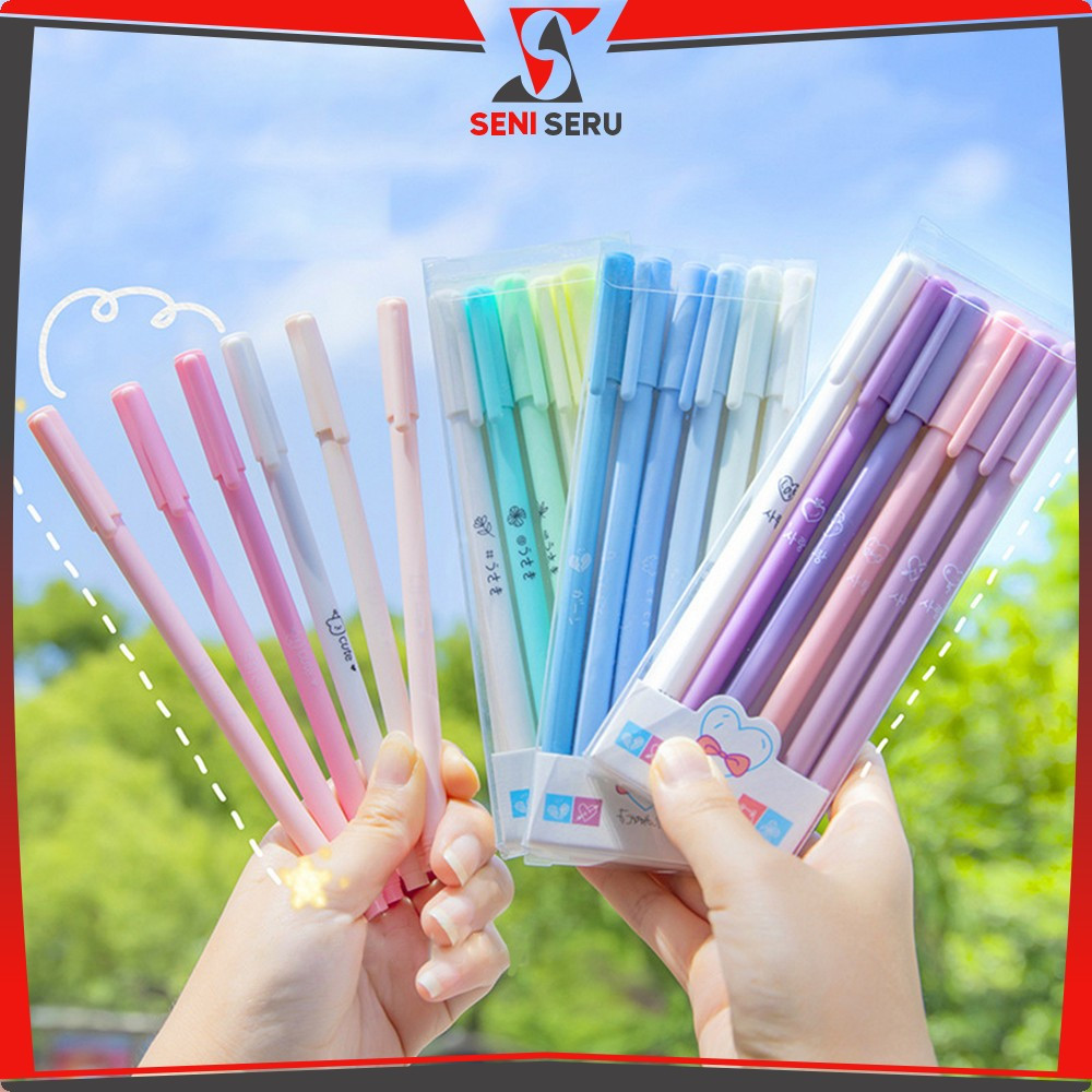 

Pena Rainbow Perlengkapan Sekolah / Pulpen Gel 6IN1 Motif Polos Warna Pastel Gaya Korea / Alat Tulis Pena Cair 0.5mm Seni Seru A48