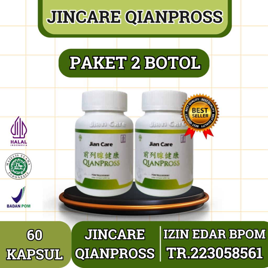Qianpross JIANCARE Ampuh Atasi Masalah Buang Air Kecil, Prostat, Infeksi Saluran Kemih BPOM | BELI 2