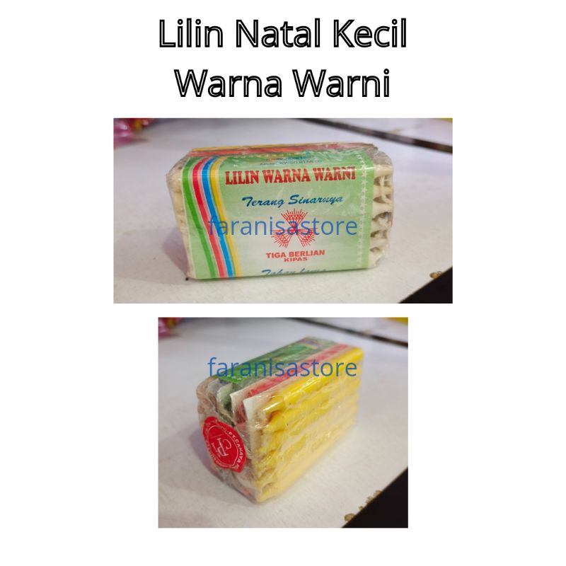 (30pcs) Lilin Kecil Natal warna warni cap tiga berlian/Likin kecil warna/Lilin warna warni/Lilin nat
