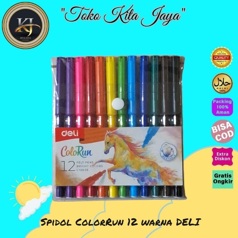 

Spidol 12 Warna DELI