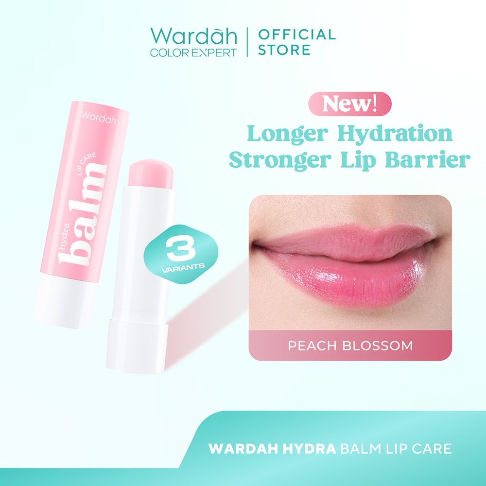 [NEW] Wardah Hydrabalm Lip Care 4 g - Pelembab Bibir dengan SPF 15 - Petrolatum Murni 100% - Lip Bal