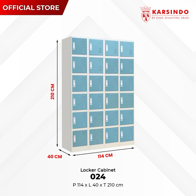 Locker Cabinet Plat Besi 24 Rak