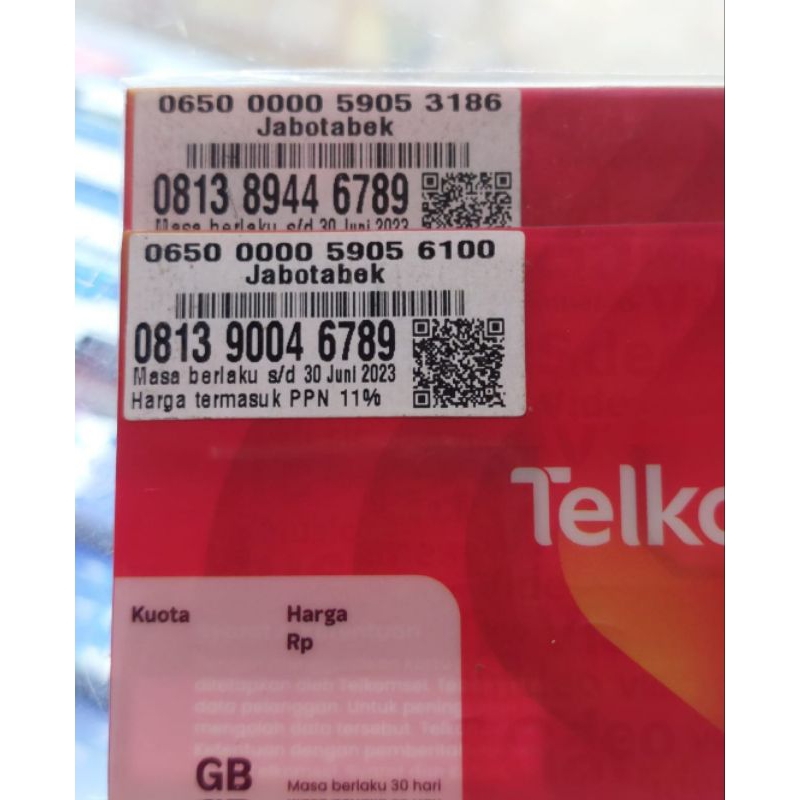 NOMOR CANTIK TELKOMSEL SIMPATI AS LOOP 4G SERI NAIK 2345 3456 6789 EKOR RAPIH
