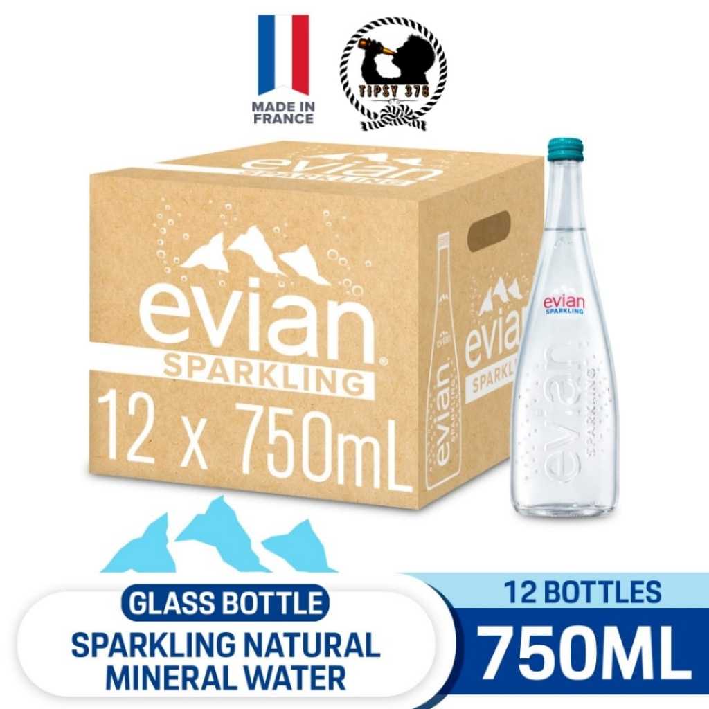 EVIAN SPARKLING WATER 750ML X 12BTL