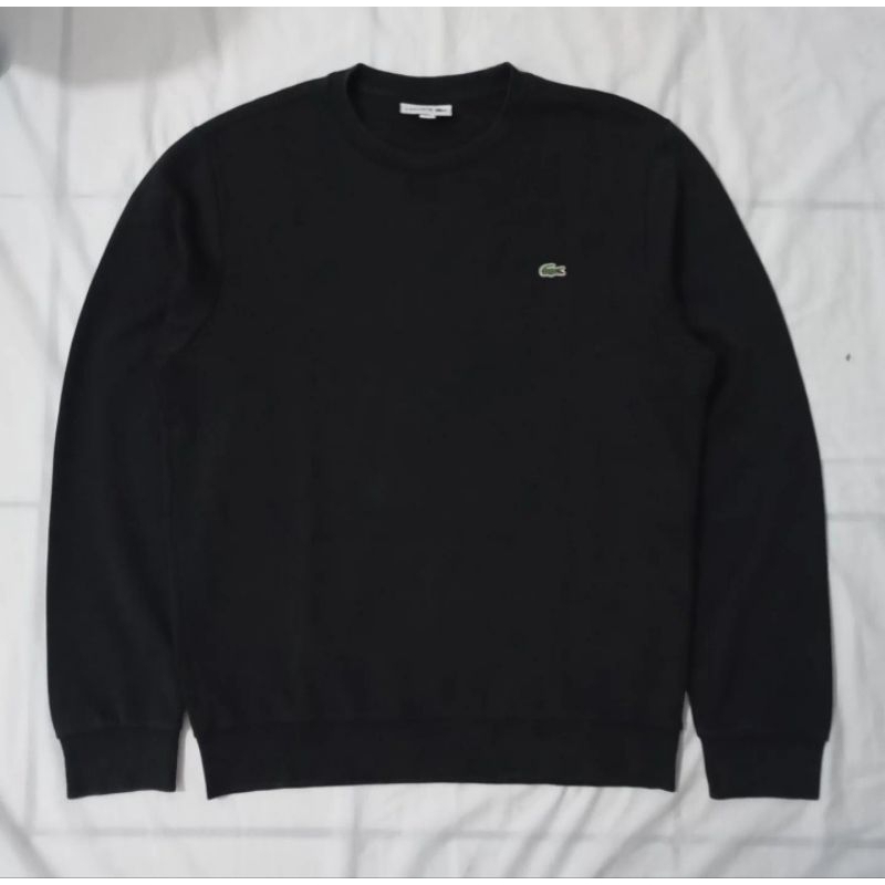 crewneck Lacoste logo bordir