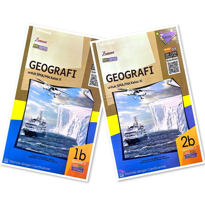 BUKU LKS MA/SMA GEOGRAFI KELAS 10 11  KURIKUM MERDEKA SEMESTER 2 TA 2024-2025|ZAMRUD|