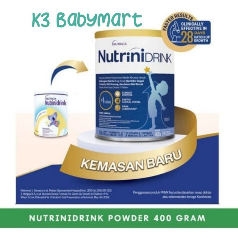 Nutrinidrink Powder vanila 400gram 400 susu formula bubuk penambah berat badan anak susu weight gain
