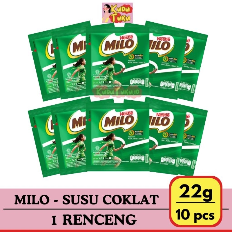 

10 PCS - MILO ACTIVE GO SUSU COKLAT SACHET @22g 1 RENCENG