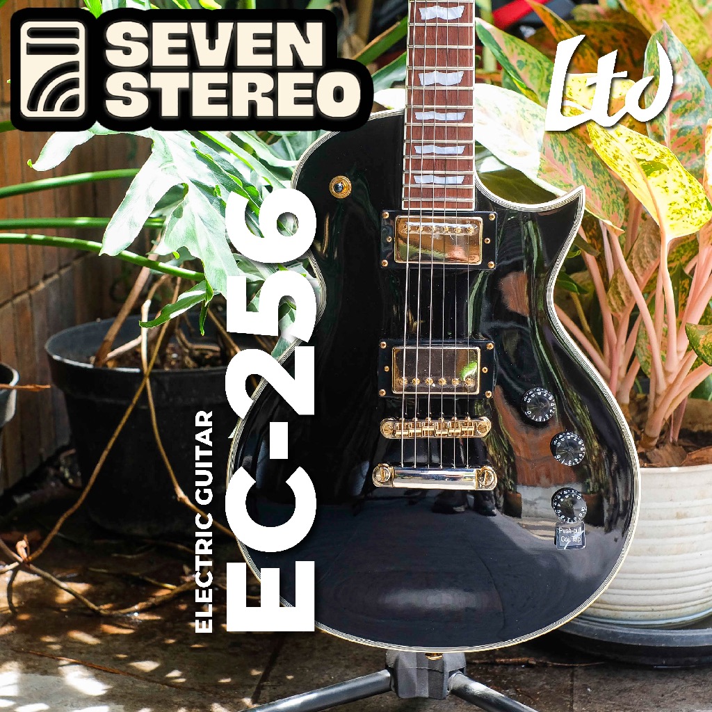 LTD by ESP EC256 EC-256 Black With Gold Hardware - LTD Eclipse Les Paul Model